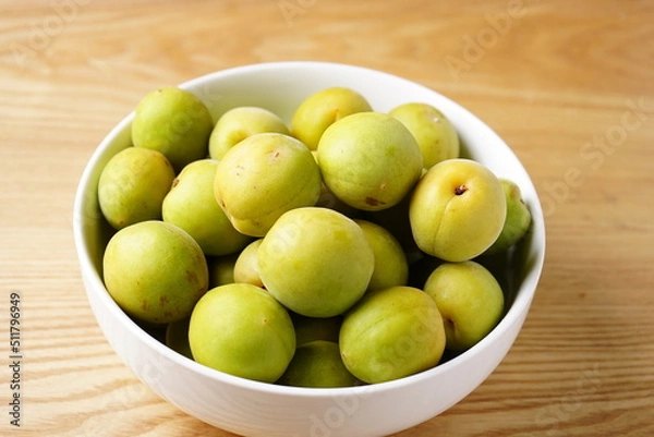 Fototapeta 梅干し食材　梅の実