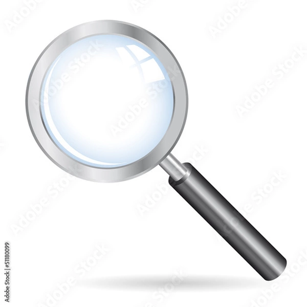 Fototapeta Magnifying glass icon. Vector illustration