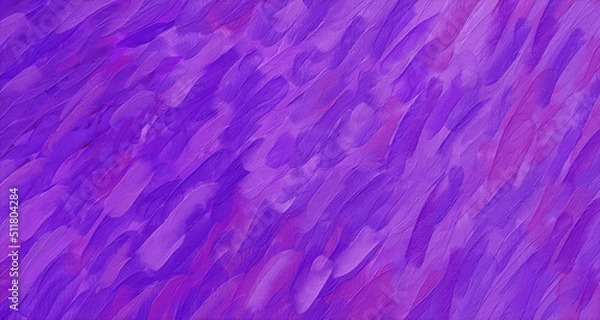 Fototapeta Oil paint strokes in colourful purple tones. The digital image is rendered in the Impressionist style.