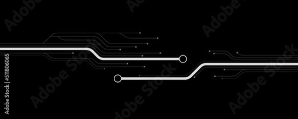 Obraz Modern technology background with circuit computer board. Big data concept. Software. Digital hi-tech design. Vector Illustration