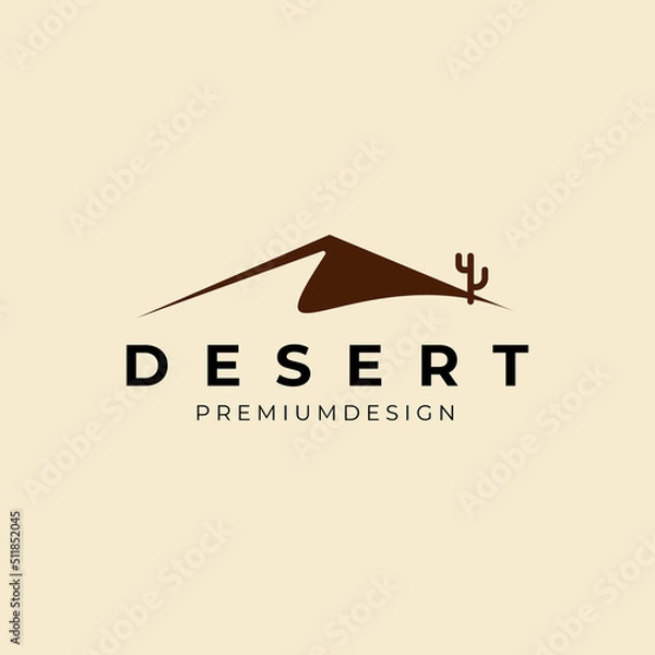 Fototapeta Desert logo vector illustration design