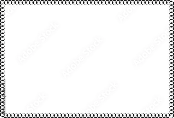 Fototapeta Decorative empty frame with lines pattern. Patterned abstraction of vector design elements.