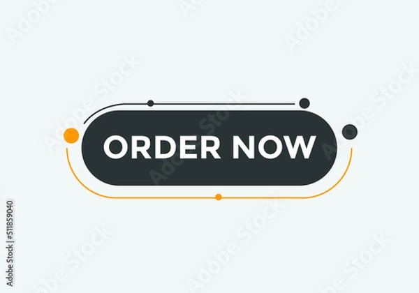 Fototapeta Order Now text button. Web button banner template Order Now
