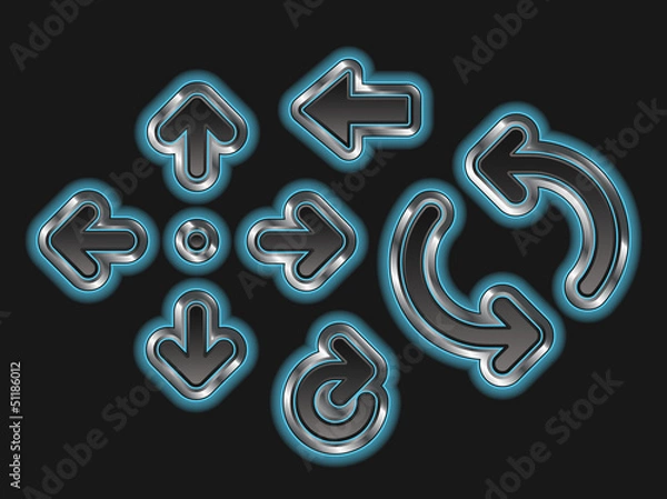 Obraz Blue Metallic Arrows