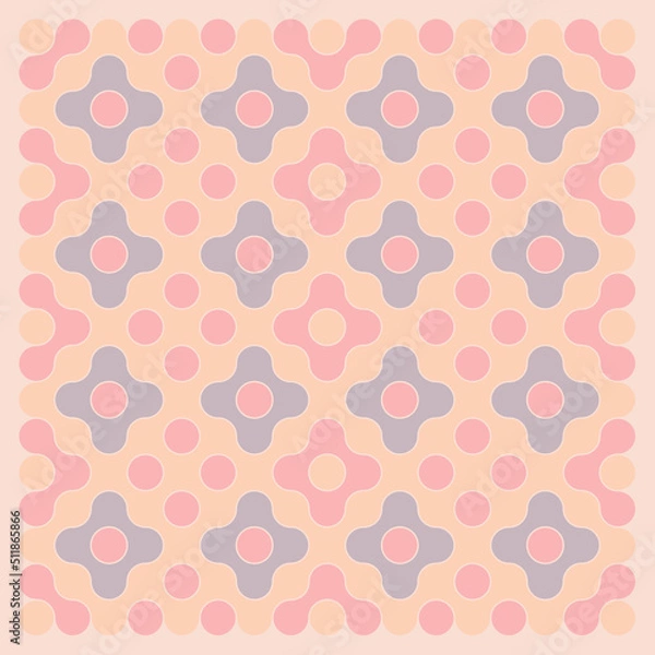 Fototapeta Multicolor truchet tiling connections illustration