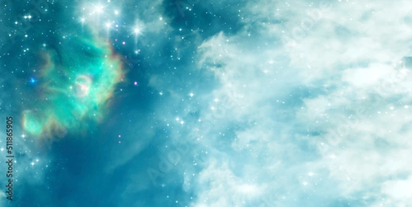 Fototapeta Mystic magic cloudy sky with galaxy and stars like spiritual mystic mystical magic fantasy and artistic background, backdrop and wallart
