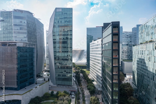 Fototapeta Vista aérea do Museu Predios ao redor do Soumaya