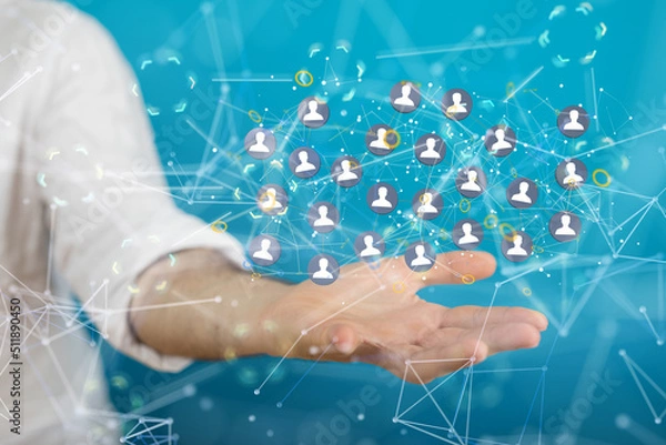 Fototapeta Unity group and teamwork concept