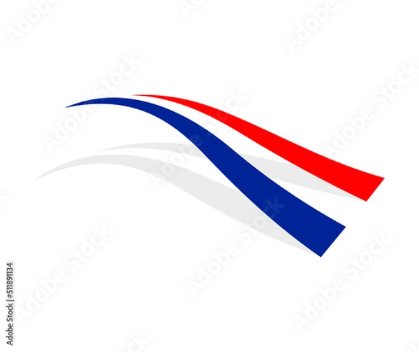 Obraz bannière de drapeau bleu blanc rouge france 