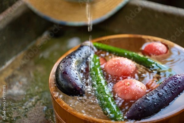 Obraz 暑い夏に冷えた夏野菜