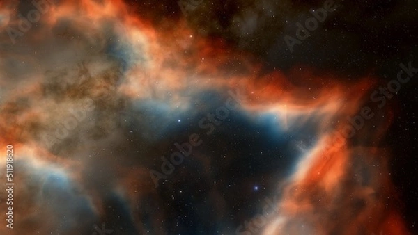 Fototapeta Universe filled with stars, nebula and galaxy
