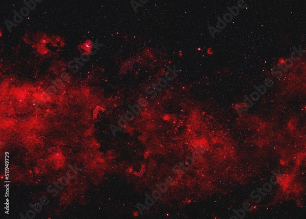 Fototapeta Colorful Watercolor Abstract background. Multicolor grunge psychedelic red texture with spots. Multicolor style digital painting. Blurred chaotic brush and tie dye pattern. Space, galaxy, nebula