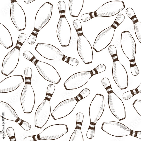 Fototapeta Bowling seamless pattern