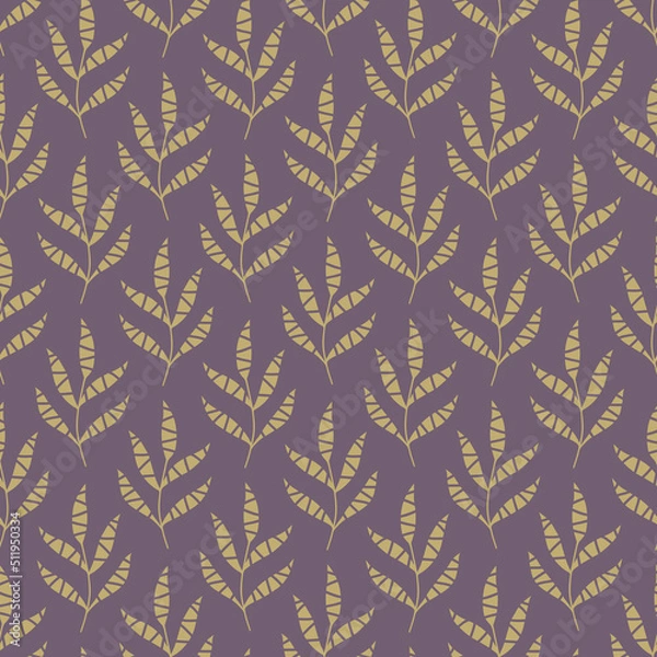 Fototapeta Seamless background with leaves