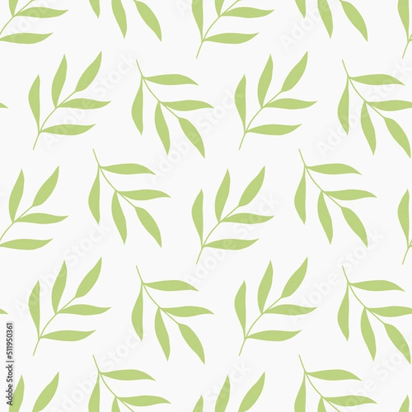 Fototapeta Seamless pattern with leaves