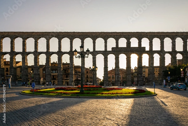 Obraz The Aqueduct of Segovia, a famous landmark in the city of Segovia, Spain.