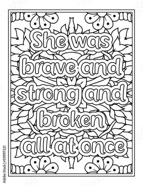 Obraz Quote Coloring Pages for Adults and Teens - Best Coloring Pages For Kdp coloring book