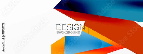 Obraz Background color abstract overlapping lines. Minimal composition vector illustration for wallpaper banner background or landing page