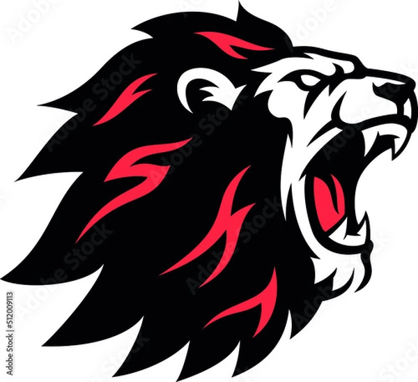 Obraz Head of Aggressive Lion Roaring