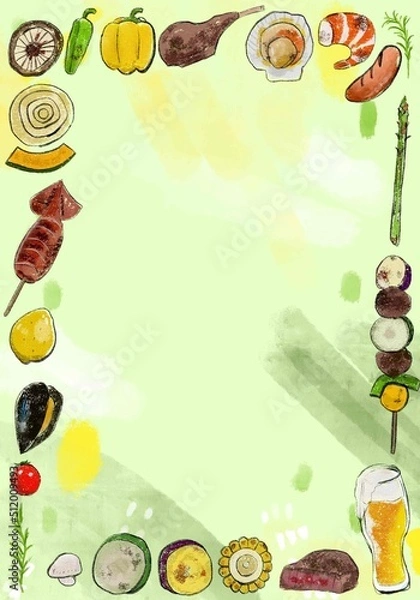 Obraz アウトドア・キャンプフレーム