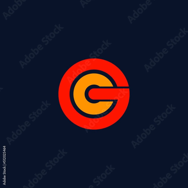 Fototapeta Initial GC or CG monogram logo template.
