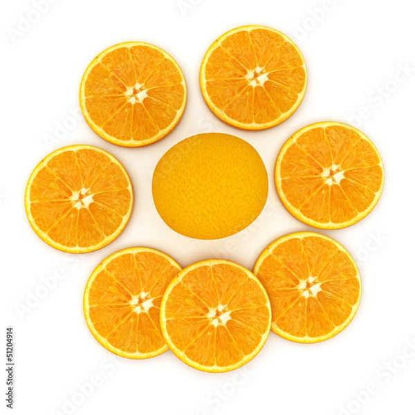 Fototapeta sliced orange