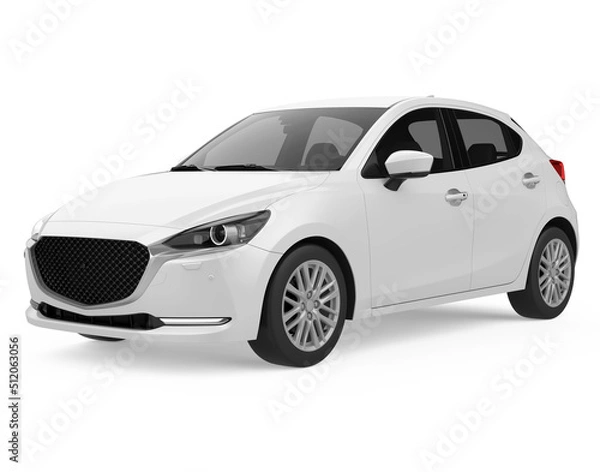 Fototapeta Car Hatchback Isolated