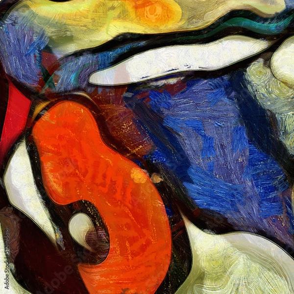 Fototapeta Swirling Shapes, Color and Lines