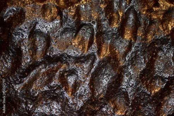 Obraz Texture of the ironstone meteorite palacite