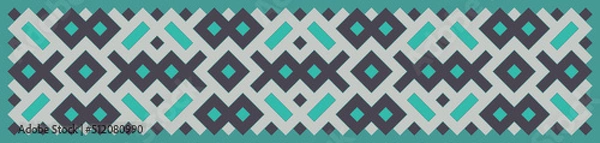 Fototapeta Multicolor truchet tiling connections illustration