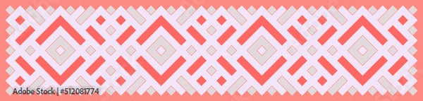 Fototapeta Multicolor truchet tiling connections illustration