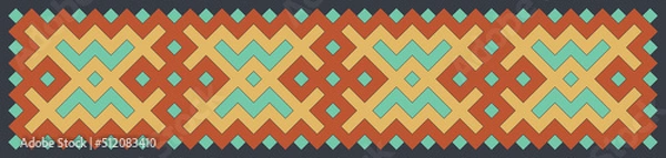 Fototapeta Multicolor truchet tiling connections illustration