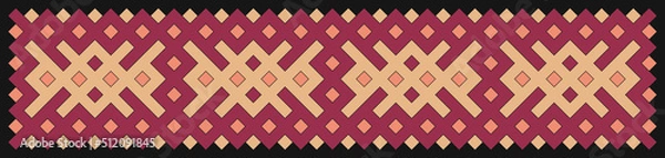 Fototapeta Multicolor truchet tiling connections illustration