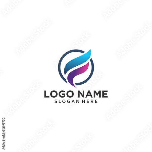 Obraz Letter f logo icon design template elements