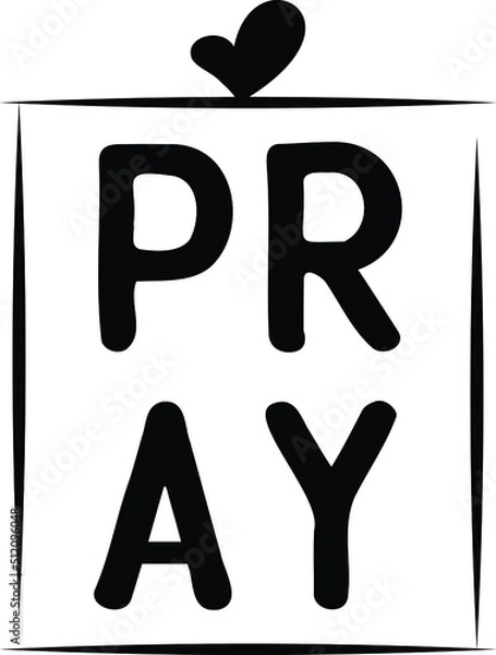Obraz Pray Vector Design