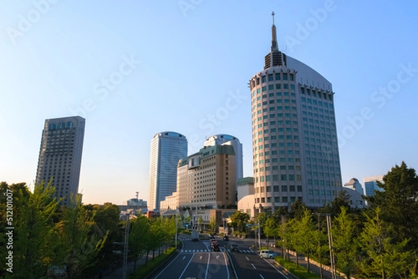 Obraz 千葉市美浜区 幕張新都心の高層ビル群