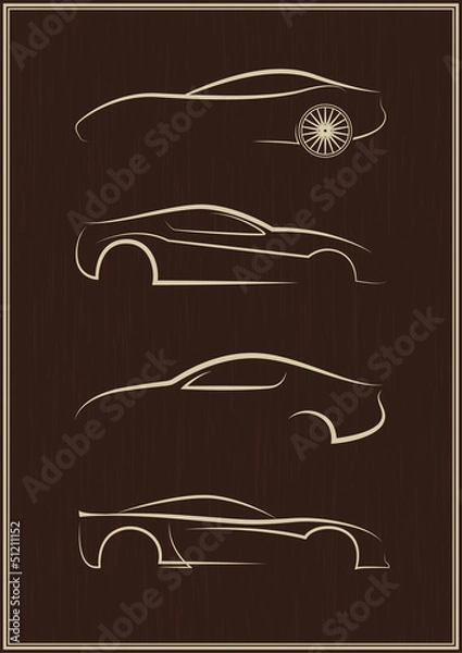 Obraz Calligraphic car logo set