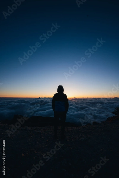 Fototapeta 唐松竹から見る朝日と雲海