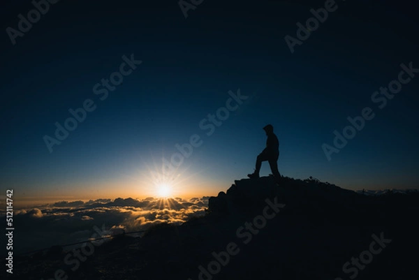 Fototapeta 唐松竹から見る朝日と雲海
