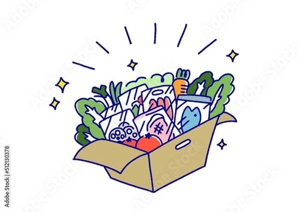 Obraz ミールキット　イラスト	
