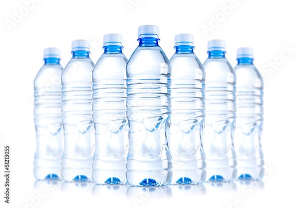 Obraz pojedyncze butelki na wodę