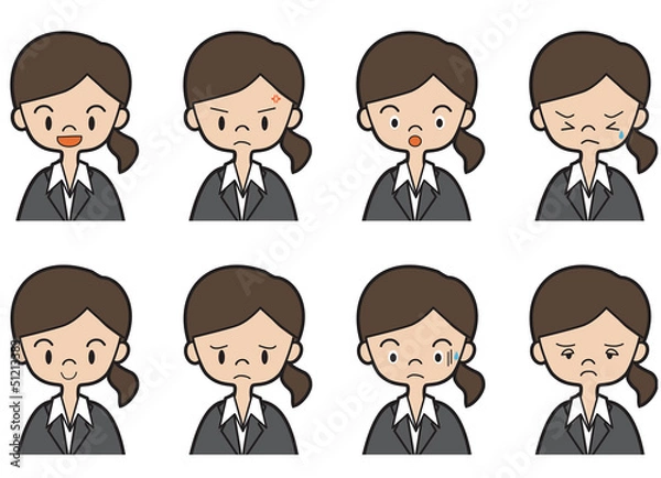 Fototapeta 表情（スーツ姿の女性）