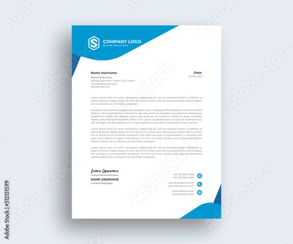 Obraz Formal Modern Abstract Letterhead design