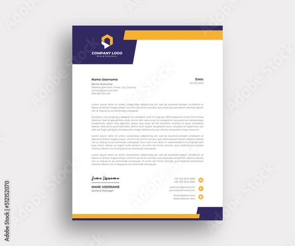 Obraz Modern Creative Letterhead template design