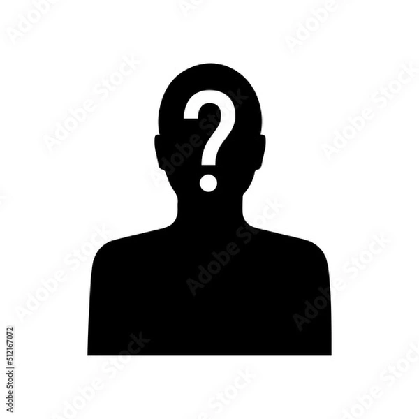 Fototapeta Unknown person icon.
