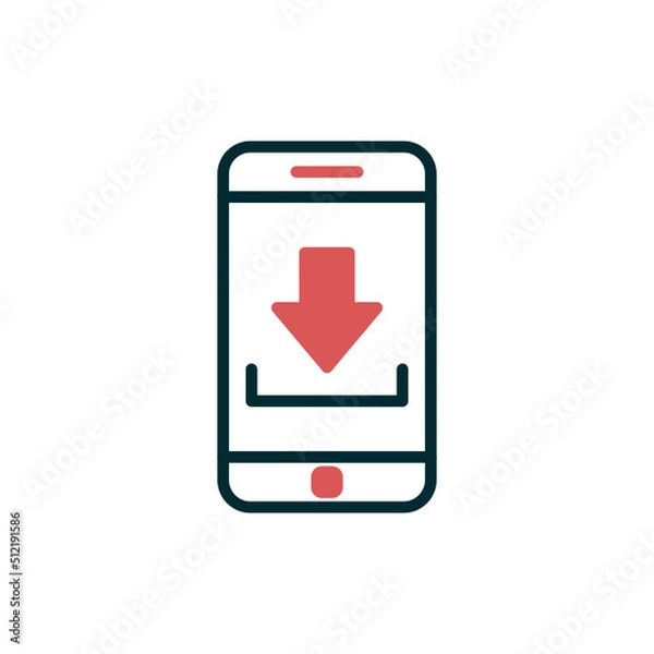 Obraz Smartphone Downnload Icon