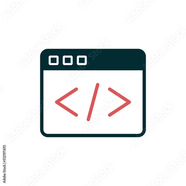 Fototapeta Web Coding Icon