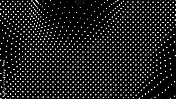 Fototapeta Dome-shaped protrusion part seine by stretching mesh for the illusion three-dimensional deformation of the surface. Screen media video trippy. Mesh LCD display. Scale size different hole space.