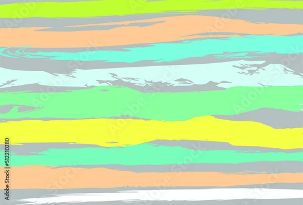 Fototapeta background multicolored brush strokes. bright horizontal stripes. colored horizontal stripes on a gray background. lines with uneven edges. fashionable vector abstract background. hand-drawn. for chil