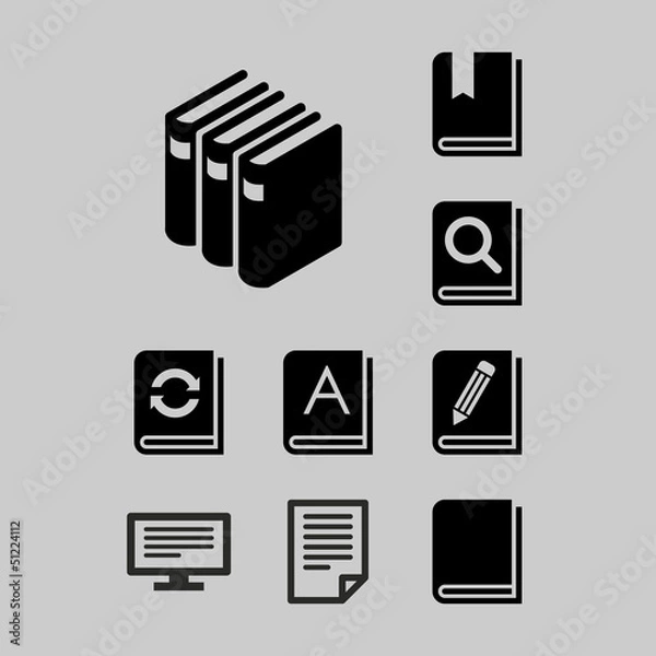 Obraz Book Icon set